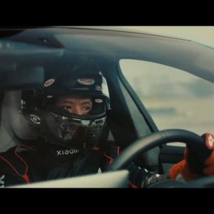 Xiaomi Motors CEO Lei Jun Performs a Drift while Driving the Xiaomi SU7